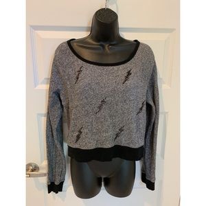 Express Women’s Gray Lightning‎ Sequin Sweater